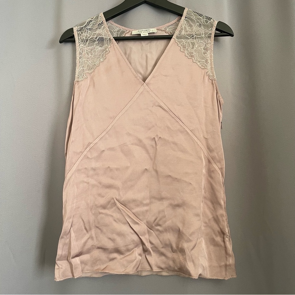 All Saints Prism Top Size 4 lace shoulders